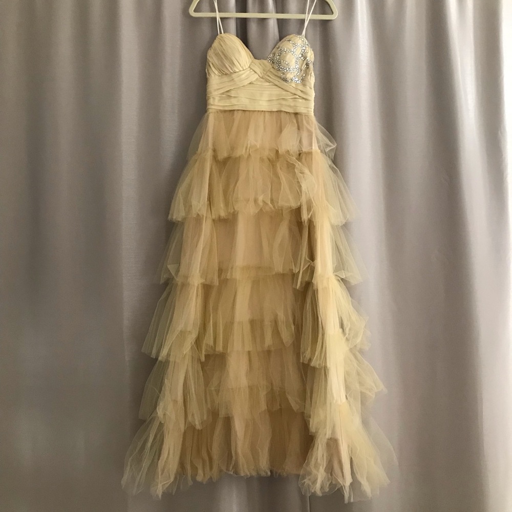 Tiered Tulle ABS Allen Schwartz Gown